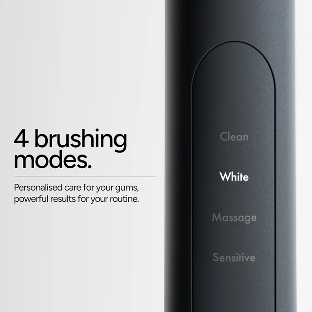 Alt view image 8 of 10 - Sonic+ Electric Toothbrush for Adults, 4 Modes, Charcoal Grey | Rechargeable sonic electric toothbrush, 4+ weeks battery life, USB charger, teeth whitening, plaque removal