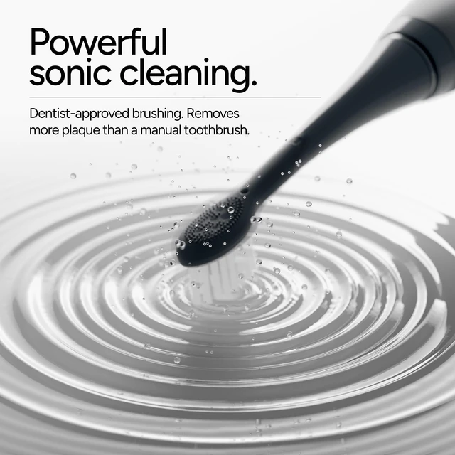 Alt view image 10 of 10 - Sonic+ Electric Toothbrush for Adults, 4 Modes, Charcoal Grey | Rechargeable sonic electric toothbrush, 4+ weeks battery life, USB charger, teeth whitening, plaque removal