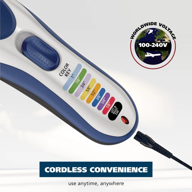 Alt view image 14 of 14 - Color Pro Cordless Rechargeable Hair Clipper & Trimmer, Color Guards | Cordless At-Home Haircuts For Men, Women & Children With Easy Match Color Coded Guide Combs Model 9649P