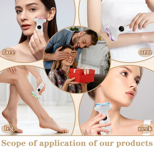 Alt view image 14 of 14 - Upgraded Hot & Cold Dual Mode Face and Neck Beauty Massager, 7 in 1 LED Facial Sculptor, 7 Modes -Micro - Vibration - 7 Light -Heating -Ice Compress for Home Skin Care, Face Lift Device