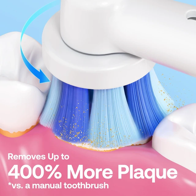Alt view image 9 of 14 - R2 Rotating Electric Toothbrush for Adults with Pressure Sensor | 8 Brush Heads, Travel Case, 5 Modes, Rechargeable Power, 30-Day Battery, 2-Minute Smart Timer, IPX7 Waterproof, Pink