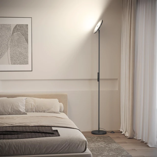 Alt view image 13 of 14 - Floor Lamps for Living RoomLED Standing Lamp with Remote Control | 32W/3000LM Super Bright, 69" Tall Floor Lamp with Stepless Dimmable, Modern Torchiere Corner Lamp for Bedroom, Office