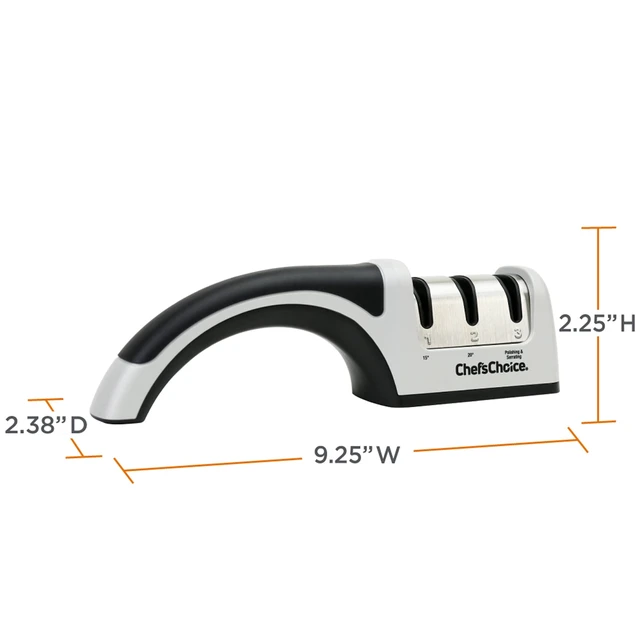 Alt view image 14 of 14 - Manual Knife Sharpeners for 15- and 20-Degree Straight-Edge and Serrated Knives with Diamond Abrasives Precise Angle Control & Compact Footprint, 2-Stage, Gray
