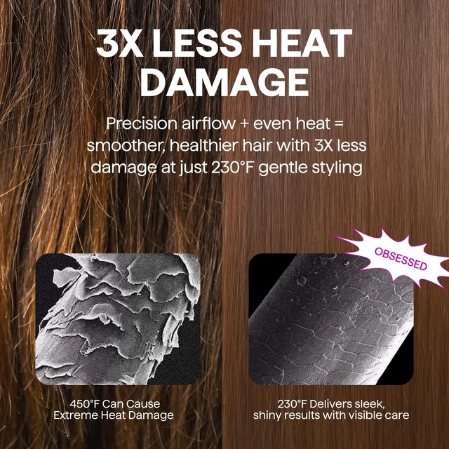 Alt view image 10 of 12 - Blow Dryer Brush Set, Air Sculpt 5-in-1 Hot Air Brush Set | Multi Hair Styler for Salon Blowouts, Smooth Curls, Volumizing and Straightening, Sleek and Less Frizz, Pink
