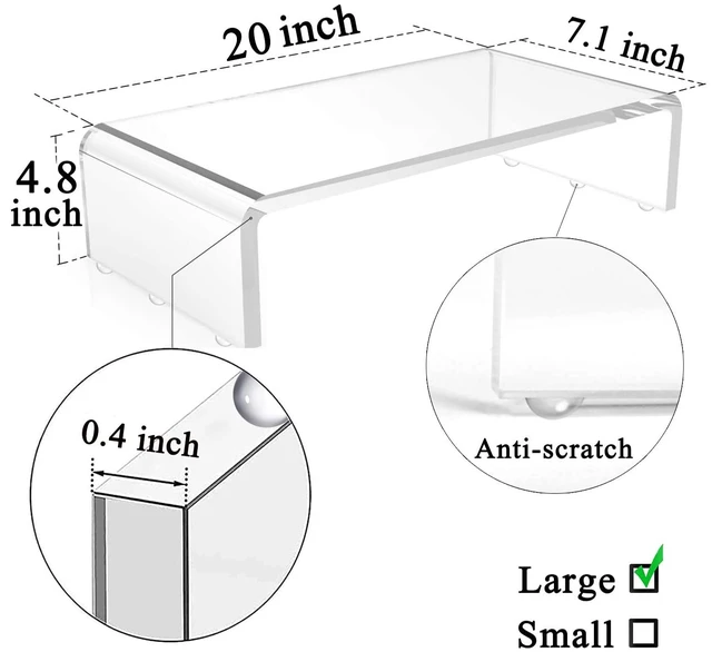 Alt view image 10 of 14 - Anti-Cat keyboard cover, laptop keyboard covers cat proof, clear keyboard protector, PC Desk Stand for Keyboard Storage acrylic Monitor Stand Riser and Laptop Stand Riser (20"/7.1"/4.8")