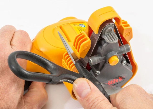 Alt view image 12 of 14 - 50933 Knife & Scissor Electric Belt Sharpener Fine, Medium, & Coarse Belts Straight Edge Blades Handheld Sharpening Workshop & Tool Sharpener