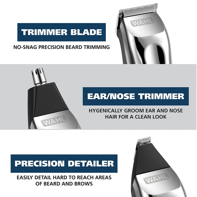 Alt view image 10 of 14 - USA Rechargeable Lithium Ion All in One Beard Trimmer for Men | Hair Trimmer For Beard Grooming, Detailing Edges, Ear & Nose Hair Clean Ups, Multi-Attachment Head Trimmer Model 9854-600B