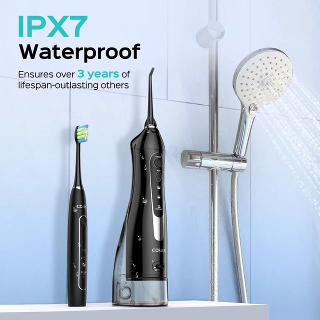 Alt view image 13 of 14 - C20C41 Water Flosser Electric Toothbrush Combo, 2-1 Oral Clean Kit | Brushing & Flossing for Teeth & Braces Cleaning, Gums Care, Portable Travel Use, Gift for Family, Adults, BPA-Free, Black