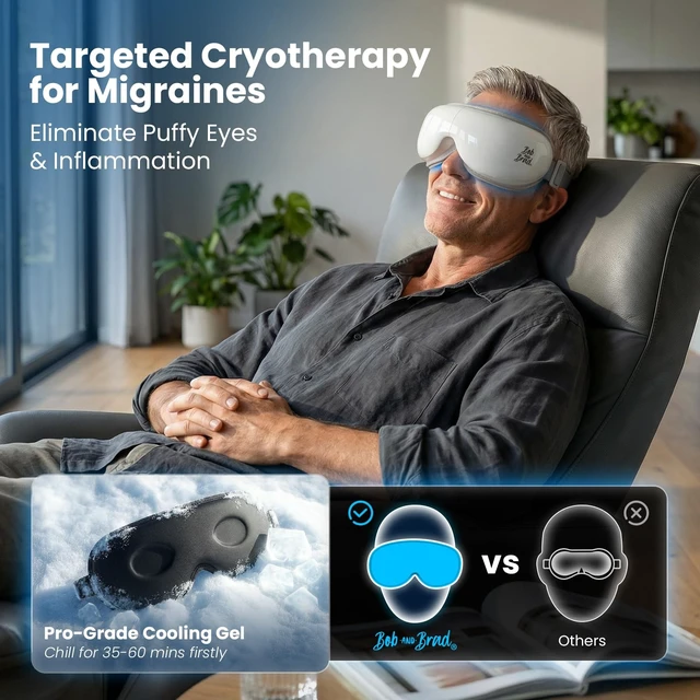 Alt view image 10 of 14 - Eye Massager with Heat and Cooling, FSA-HSA Eligible, Heated Eye Massager Mask for Dry Eyes, Migraines, Headaches Relief, Reduce Strain, Improve Sleeping, Birthday Gift for Women Men
