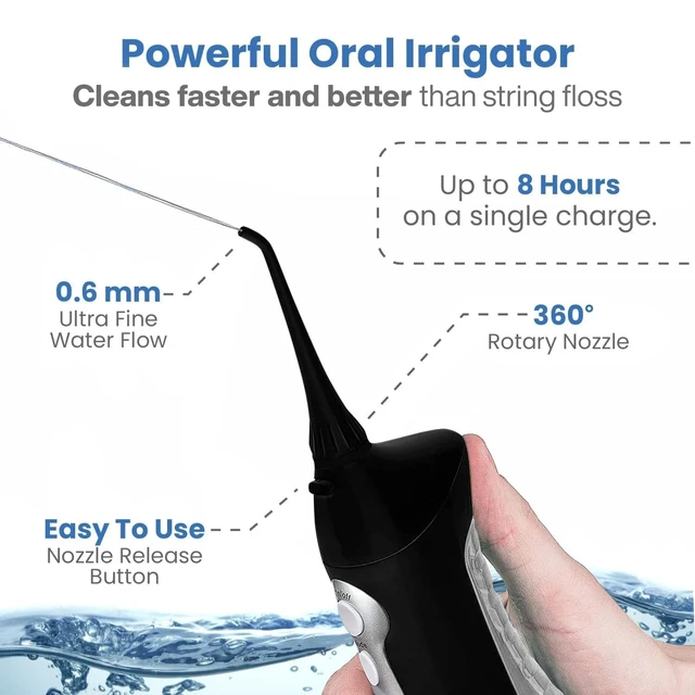 Alt view image 10 of 14 - Home Dental Center Rechargeable Power Toothbrush & Smart Water Flosser - Complete Family Oral Care System - 10 Attachments and Tips Included - Various Modes & Timers (Black)