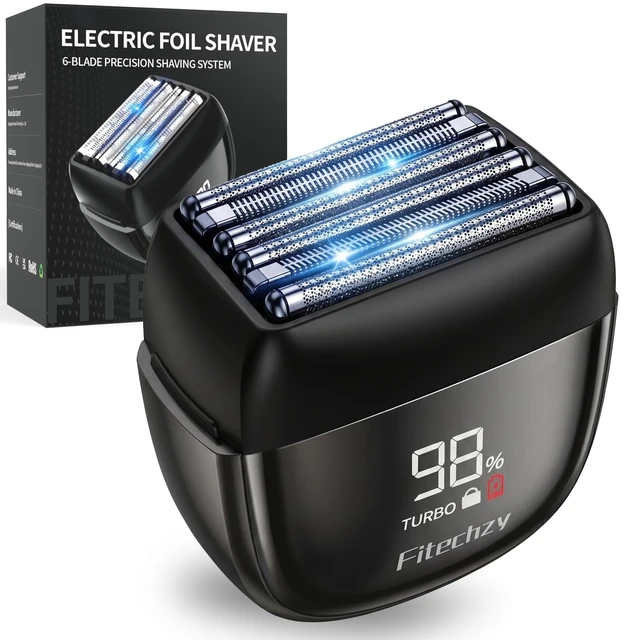 Alt view image 8 of 14 - Electric Foil Shaver for Men, 6-Blade Razor for a Comfortable Shave | Close, comfortable shaving with an advanced floating 6-blade system, wet & dry performance, and USB-C fast charging