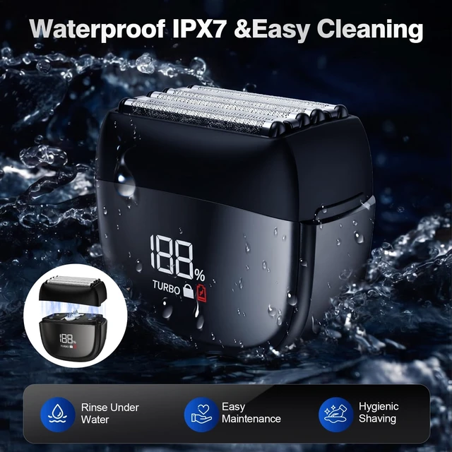 Alt view image 12 of 14 - Electric Foil Shaver for Men, 6-Blade Razor for a Comfortable Shave | Close, comfortable shaving with an advanced floating 6-blade system, wet & dry performance, and USB-C fast charging