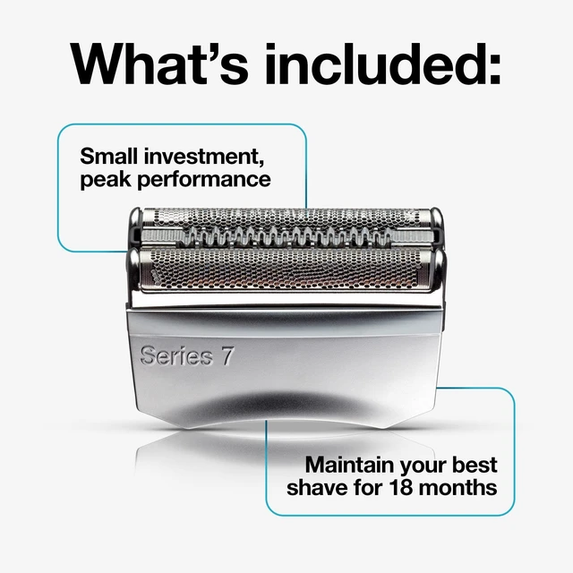 Alt view image 9 of 14 - Series 7 70S Electric Shaver Head Replacement Cassette Silver | Foil and cutter set, fits select electric models, designed for a closer shave