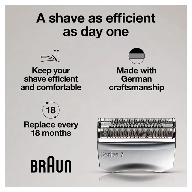 Alt view image 10 of 14 - Series 7 70S Electric Shaver Head Replacement Cassette Silver | Foil and cutter set, fits select electric models, designed for a closer shave