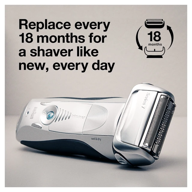 Alt view image 11 of 14 - Series 7 70S Electric Shaver Head Replacement Cassette Silver | Foil and cutter set, fits select electric models, designed for a closer shave