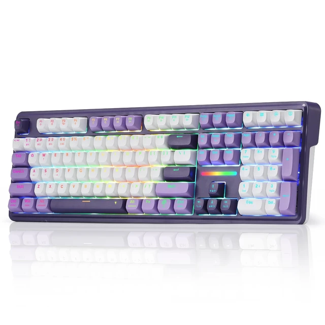 Alt view image 8 of 14 - K745 PRO Wireless 108-Key Gasket RGB Gaming Keyboard, 4 Hotkeys | Extra Shortcut Keys, 0-Delay Tri-Mode, Cushioned Noise Dampening for Creamy Thocky Sound, Unfaded PBT Keycaps, PRO Software