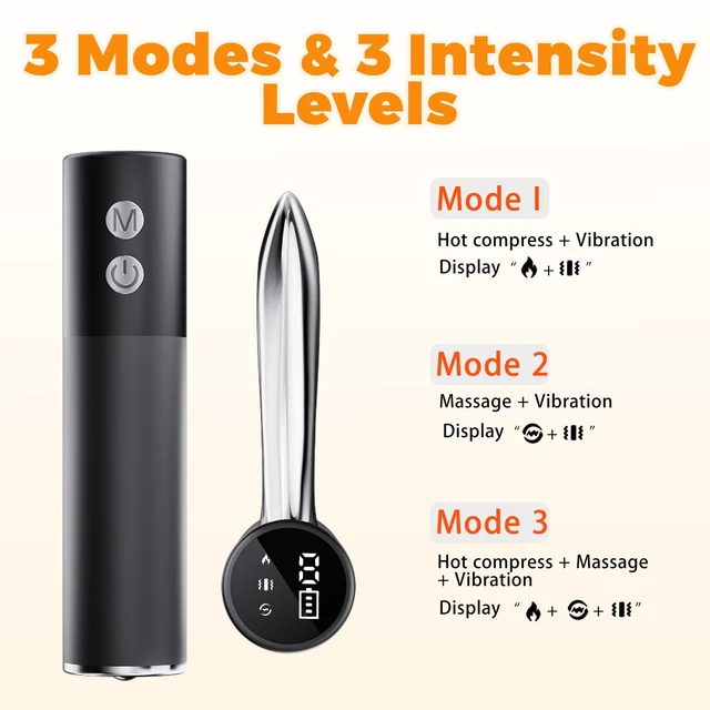 Alt view image 12 of 14 - Electric Muscle Scraper Tool with Vibration,Massage& Heat, Portable Gua Sha Massager for Full Body Muscle Recovery, Relaxation, and Pain Relief (Black)