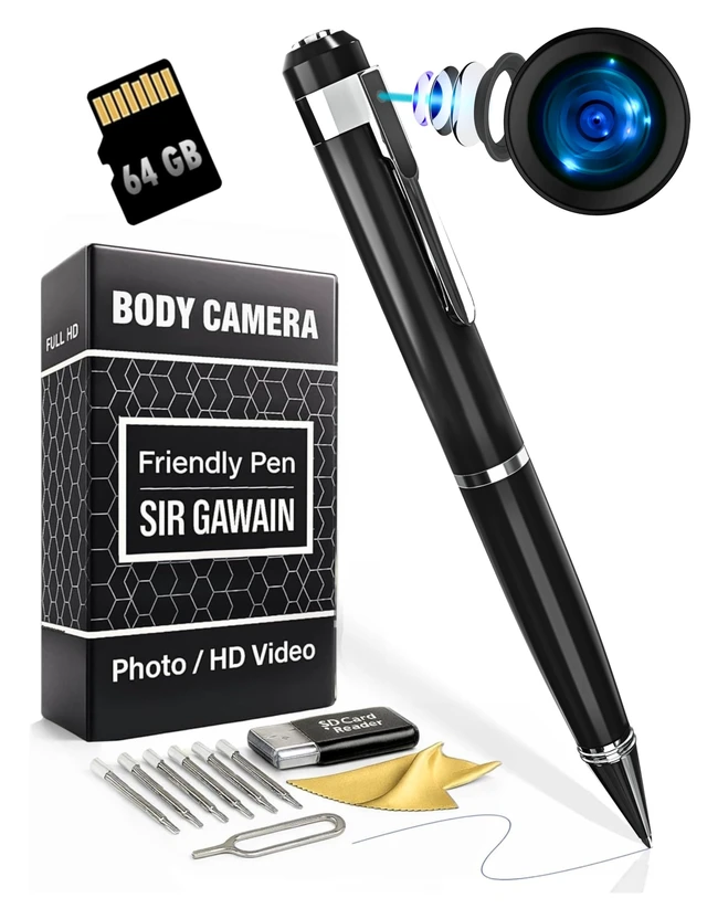 Alt view image 7 of 12 - Premium Body Camera Pen Full HD 1080p Video & Photos, 70-Min Battery, Motion Detection, One-Button Control, 2026 Model