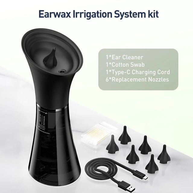 Alt view image 14 of 14 - Ear Wax Removal - Electric Ear Cleaner with IPX7, Water Powered Ear Cleaning Tool with Irrigation Flusher, 6 Tips, 4 Pressure Settings - Safe & Effective for Ear Wax Cleaning Gifts for Women Men