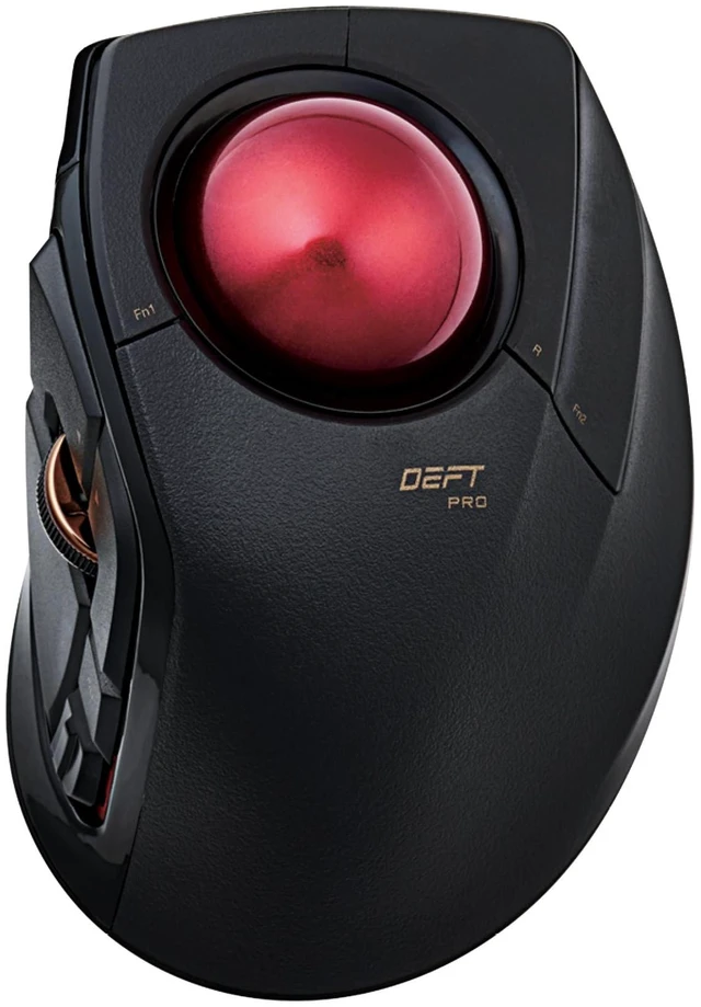 Alt view image 8 of 14 - DEFT PRO Trackball Mouse M-DPT1MRXBK | Wired, Wireless, Bluetooth 3 Types Connection, Ergonomic Design, 8-Button Function, Red Ball, Windows11, MacOS