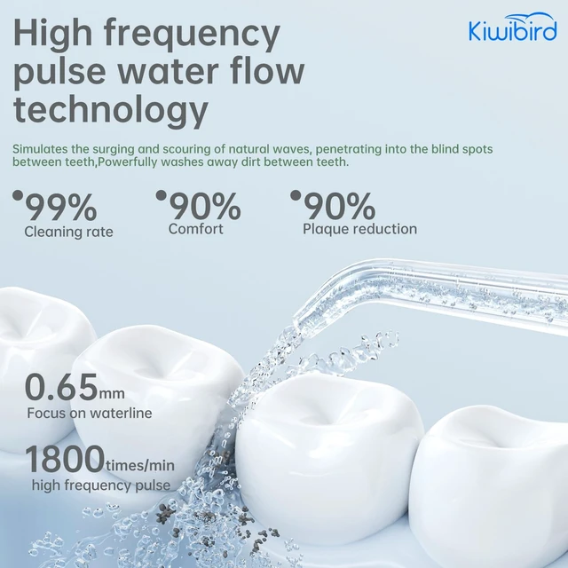 Alt view image 9 of 14 - Mini Water Flosser for Travel, Ultra-Portable Cordless Oral Irrigator with UVC Light, IPX8 Waterproof 3 Modes, 230mL Teeth Cleaner for Tonsil Stones & Braces Care - Home & Travel (Purple)