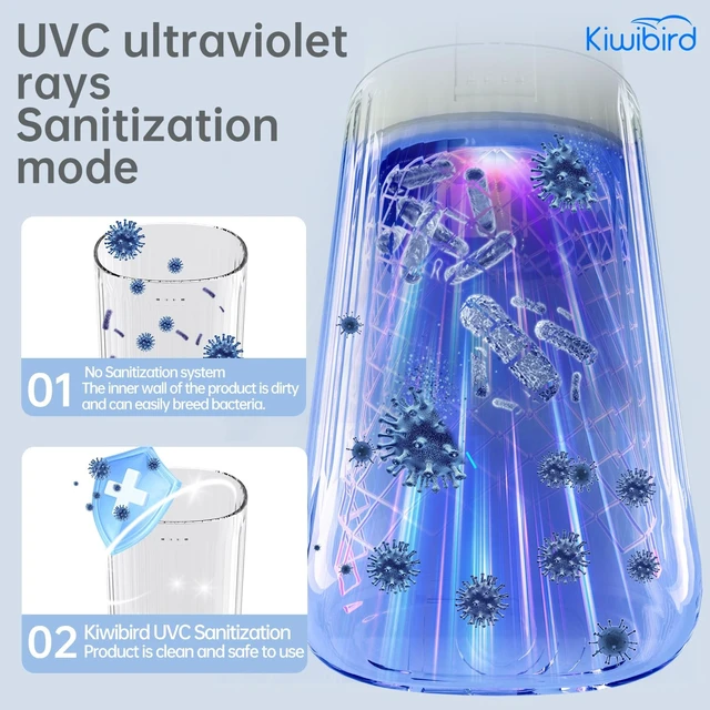 Alt view image 10 of 14 - Mini Water Flosser for Travel, Ultra-Portable Cordless Oral Irrigator with UVC Light, IPX8 Waterproof 3 Modes, 230mL Teeth Cleaner for Tonsil Stones & Braces Care - Home & Travel (Purple)