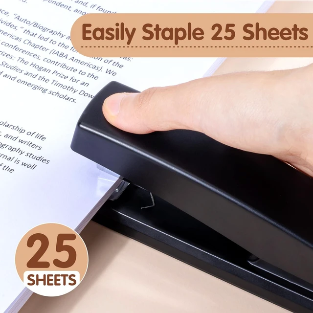 Alt view image 9 of 14 - Stapler, 12 Pack Staplers, 12000 Staples and 12 Staple Removers, Black | Staplers for Desk, 25 Sheet Capacity