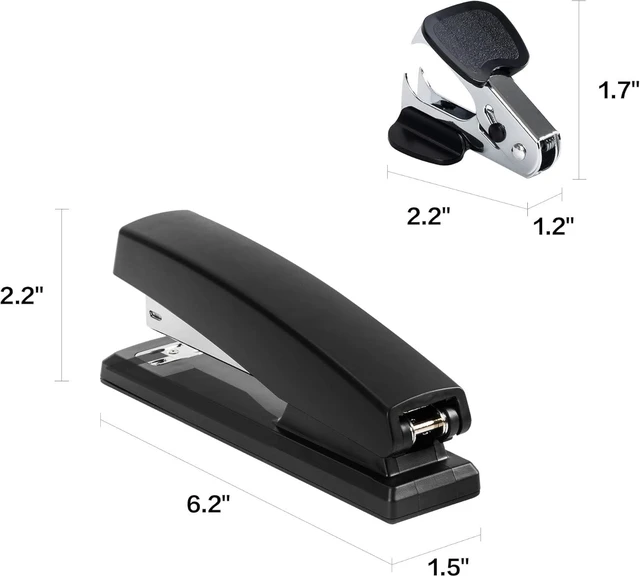 Alt view image 14 of 14 - Stapler, 12 Pack Staplers, 12000 Staples and 12 Staple Removers, Black | Staplers for Desk, 25 Sheet Capacity
