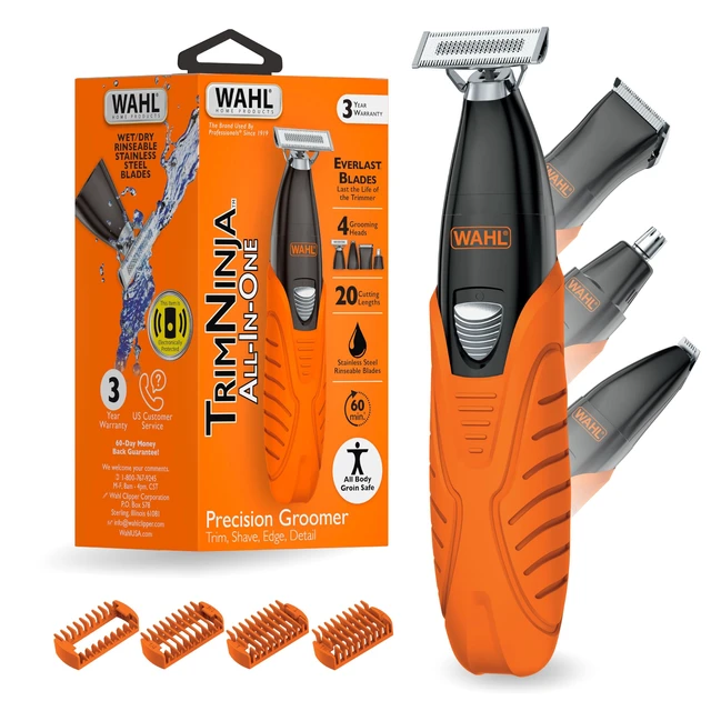 Alt view image 8 of 14 - TrimNinja All in One Hybrid Electric Razor & Beard Trimmer for Men | All Body Electric Shaver, Hair Trimmer, Precision Detail Trimmer, Beard Body Ear & Nose Hair Trimmer For Men - Model 3030115