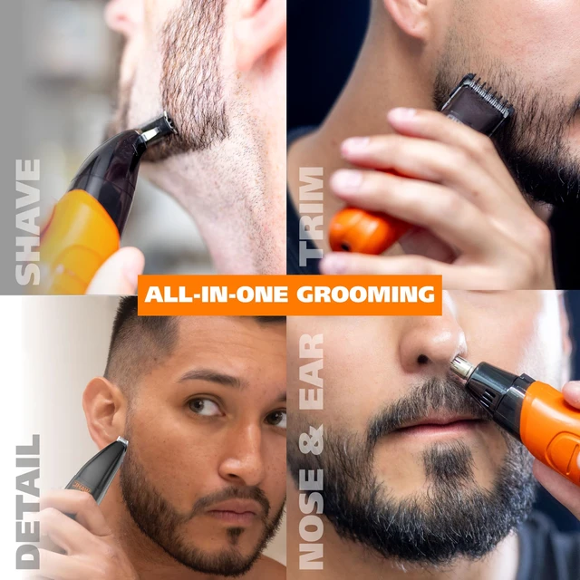 Alt view image 9 of 14 - TrimNinja All in One Hybrid Electric Razor & Beard Trimmer for Men | All Body Electric Shaver, Hair Trimmer, Precision Detail Trimmer, Beard Body Ear & Nose Hair Trimmer For Men - Model 3030115