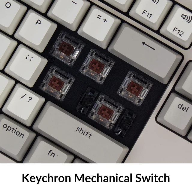 Alt view image 11 of 14 - C2 Full Size Wired Mechanical Keyboard, Brown Switch, Retro | ABS keycaps, USB-C connection, Ergonomic support, Non-backlit design, Compatible with Mac Windows