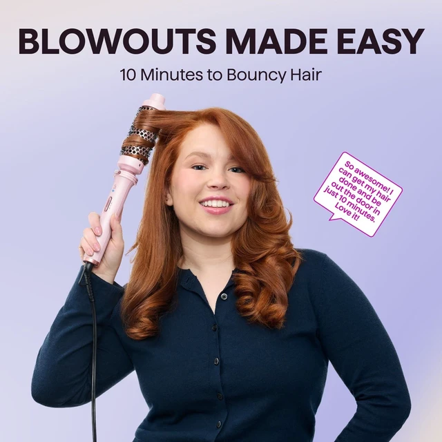 Alt view image 14 of 14 - 3 in 1 Curling Wand Set with Heated Round Brush,Versatile Styling | Ceramic Curling Iron Set with Flat Iron Hair Straightener, 1 1/4 inch Curling Iron, Less Damage, Dual Voltage Hair Curler