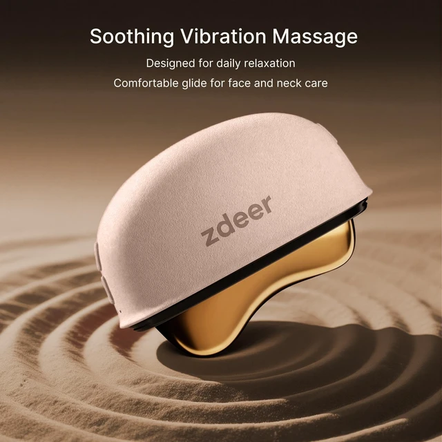 Alt view image 14 of 14 - GS5 Electric Heated Gua Sha Tool, Red Light Face Massager, Pink | Brass Facial Massager with Vibration, Beauty Device for Face & Neck, Skin Firming Device for Facial Sculpting, Gift for Women