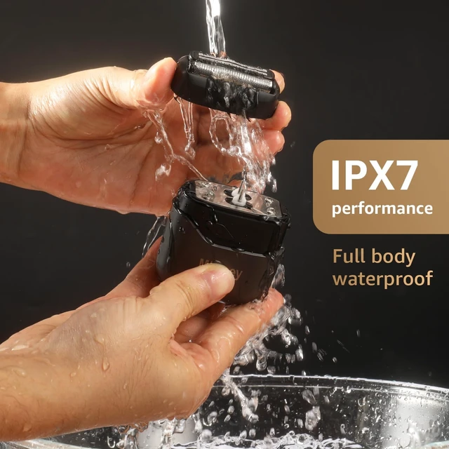 Alt view image 12 of 14 - Electric Foil Shavers for Men: IPX7 Waterproof - Magnetic Cover | Mini Razor for Travel - Face Shaver with LED Display & USB-C Fast Charge - Micro-Comb Technology & Precision Blades