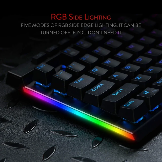 Alt view image 14 of 14 - K580 Wired RGB Mechanical Gaming Keyboard, Macro Key & Media Wheel | 5 On-Board Keybinding Buttons for MMO MOBA Games, Dedicated Media Controls, Classic Tactile Blue Switch for Hype Typing Feel