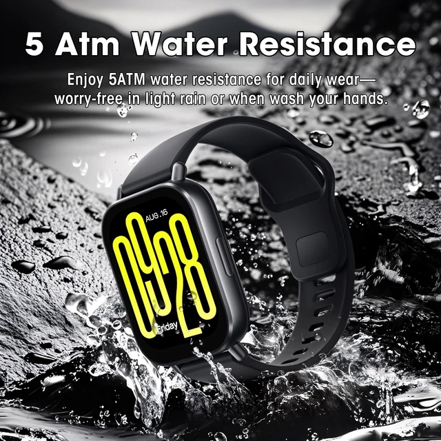 Alt view image 11 of 14 - Active Smart Watch, Step Counter Watch for Women Men with 2" LCD Large Display, 140 Sports Modes, 5ATM Waterproof (Active-Midnight Black)