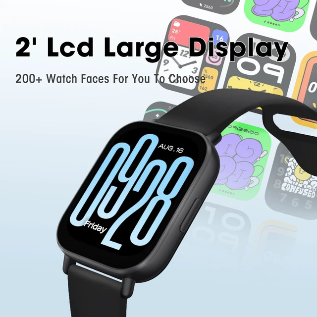 Alt view image 14 of 14 - Active Smart Watch, Step Counter Watch for Women Men with 2" LCD Large Display, 140 Sports Modes, 5ATM Waterproof (Active-Midnight Black)