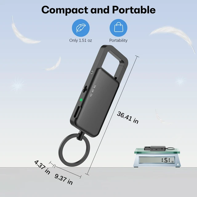 Alt view image 12 of 14 - 128GB Digital Voice Recorder 9000 Hours Storage, 24-Hour Battery, Intelligent Noise Reduction, USB-C Voice Activated Audio Recorder for Meetings, Lectures, Interviews