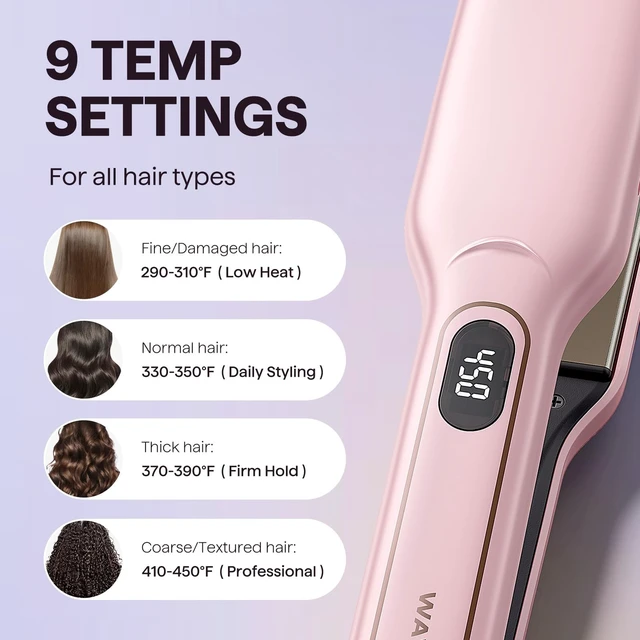 Alt view image 12 of 14 - Wet to Straight Hair Straightener, 1.75 Wide Vent Sesh Flat Iron | Straightener for Damp or Dry Hair with Dual Voltage Leave Silky Smooth Look, 20% Faster Styling, Pink