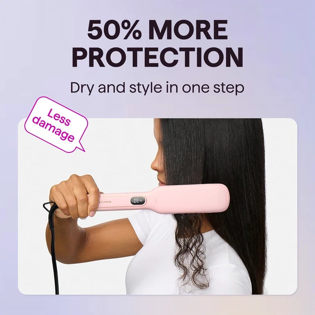 Alt view image 14 of 14 - Wet to Straight Hair Straightener, 1.75 Wide Vent Sesh Flat Iron | Straightener for Damp or Dry Hair with Dual Voltage Leave Silky Smooth Look, 20% Faster Styling, Pink