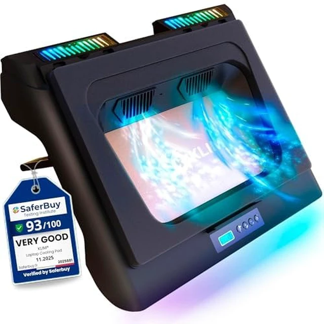 Alt view image 8 of 14 - Everest Laptop Cooling Pad | New | Powerful Turbo-Fan 4300 RPM Laptop Cooler | Sealed Foam for Maximum Performance | Avoid Overheating and Protect Your Gaming Laptop | 14-17.3 in