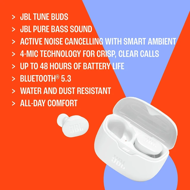 Alt view image 12 of 12 - Tune Buds - Noise Cancelling Earbuds - Black | Pure Bass Sound, Bluetooth 53 with LE audio support, Active Noise Cancelling with Smart Ambient