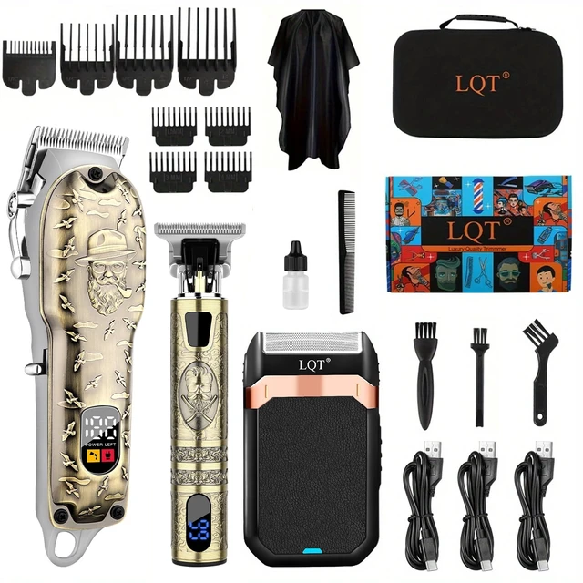 Alt view image 8 of 14 - Hair Clippers Set for Men, Hair Clipper Trimmer with LED Display, Professional Cordless Hair Clipper Shaver Beard Trimmer, Hair Cutting Machine for Men, Holiday Gift for Him Father's Day Gift