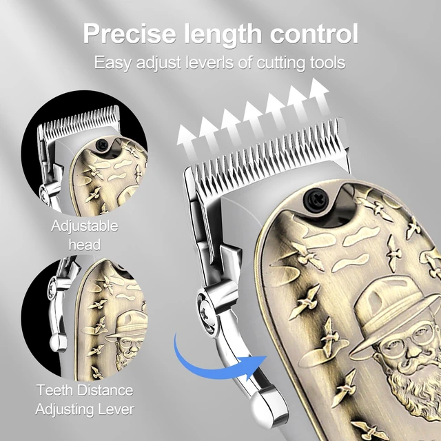 Alt view image 11 of 14 - Hair Clippers Set for Men, Hair Clipper Trimmer with LED Display, Professional Cordless Hair Clipper Shaver Beard Trimmer, Hair Cutting Machine for Men, Holiday Gift for Him Father's Day Gift