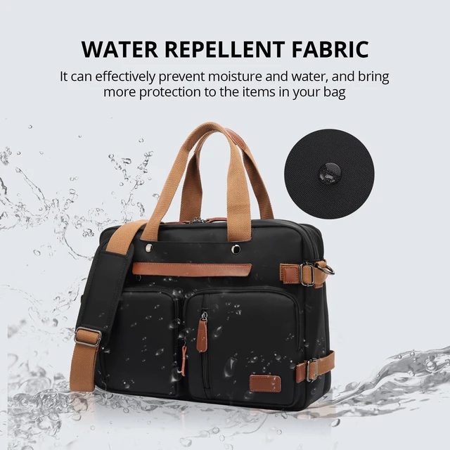 Alt view image 13 of 14 - 3 in 1 Laptop Bag for Men, 17.3 Inch Work Bags for Men, Laptop Backpack, Briefcases, Messenger Bag, Computer Bags for Laptops for Men Women, Black