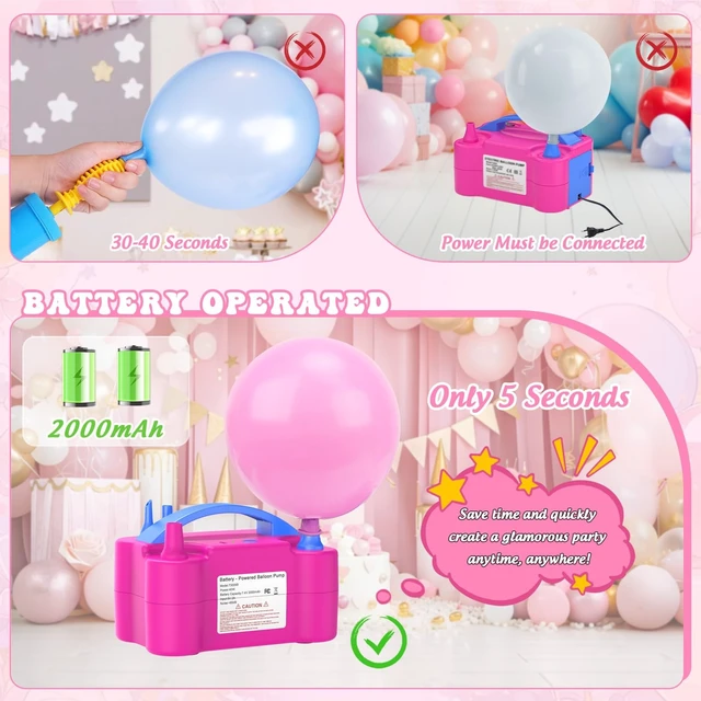 Alt view image 9 of 14 - Electric Balloon Pump | Cordless Electric Balloon Pump with Rechargeable Battery, Type-C Charging