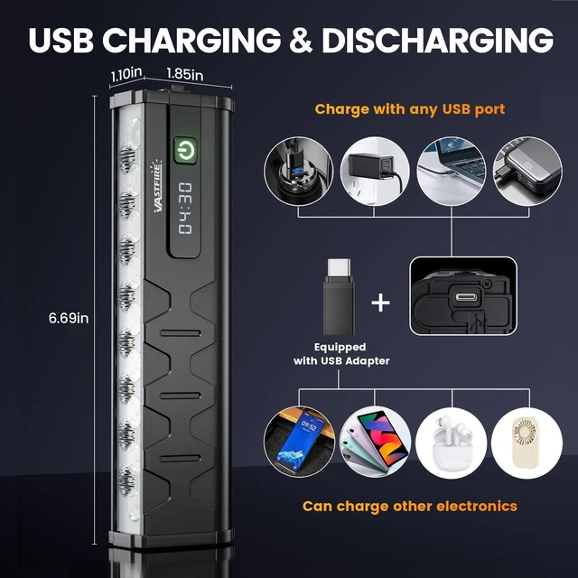 Alt view image 10 of 14 - 17 LED Bike Lights 5000 Lumen, Super Bright Bicycle Light for Night Riding, USB Rechargeable Bike Headlight and Taillight, Waterproof Wide Beam Bike Front Light with Digital Power Display