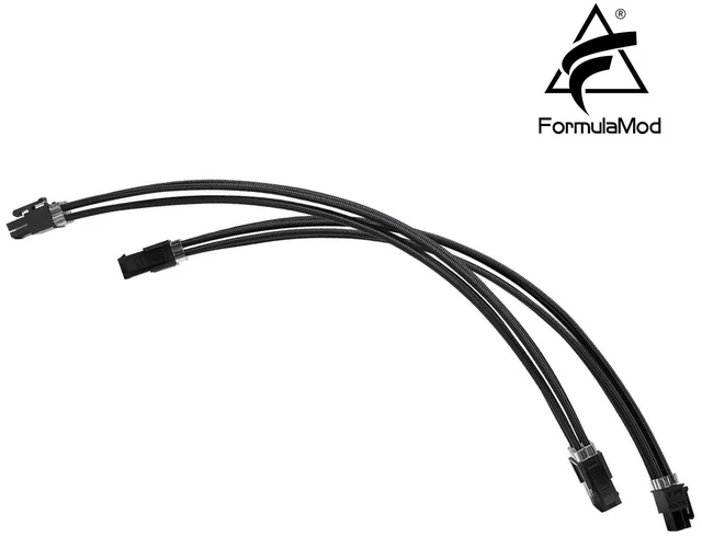 Alt view image 11 of 14 - Sleeve Extension Power Supply Cable Kit 18AWG ATX 24P+ EPS 8-P+PCI-E8-P with Combs for PSU to Motherboard/GPU (Black)
