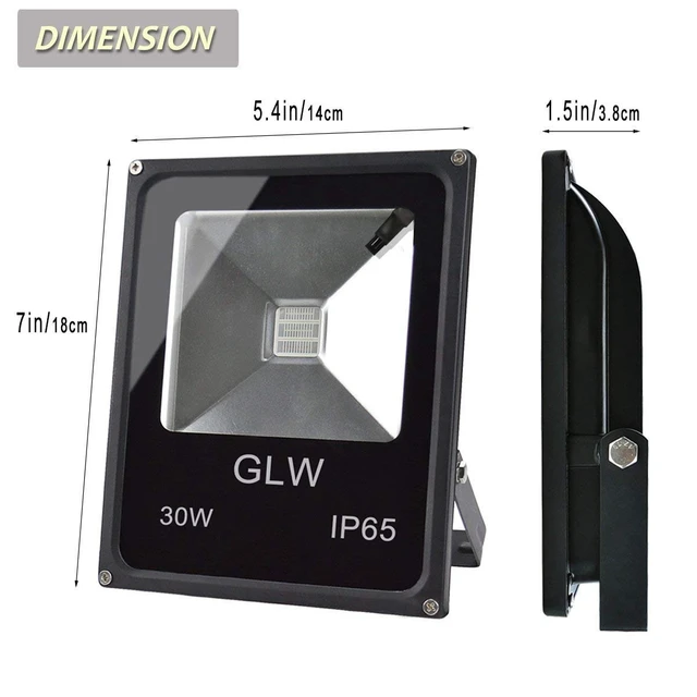 Alt view image 13 of 14 - LED RGB Flood Light Stage Lighting, 30W Outdoor Color Changing Lights with Remote Control, IP65 Waterproof Dimmable Wall Washer Light, Flood Lamp 16 Colors 4 Modes with US 3-Plug