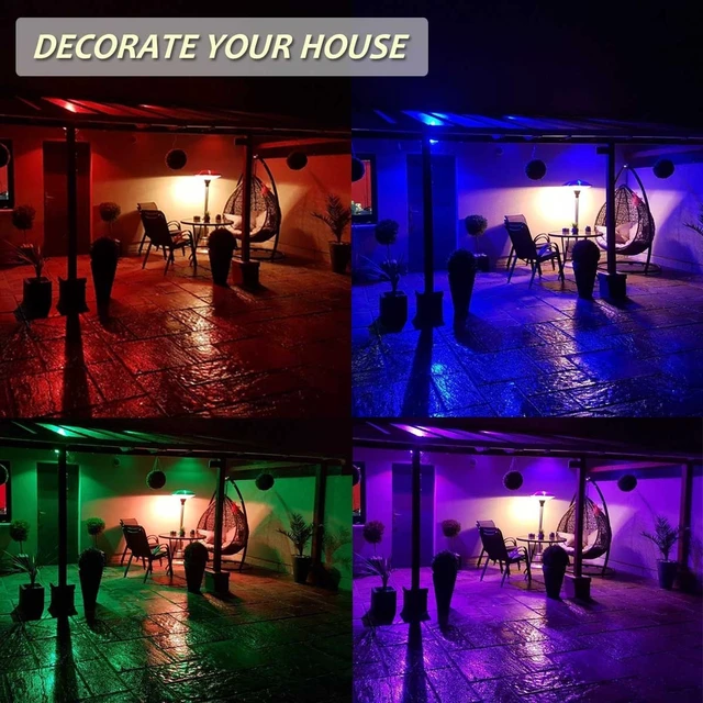Alt view image 9 of 14 - LED RGB Flood Light Stage Lighting, 30W Outdoor Color Changing Lights with Remote Control, IP65 Waterproof Dimmable Wall Washer Light, Flood Lamp 16 Colors 4 Modes with US 3-Plug